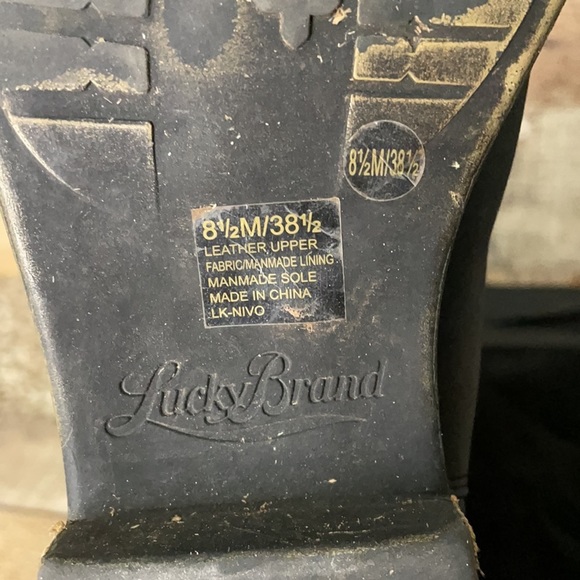 Lucky Brand Nivo black over the knee leather suede boots Size 8.5 - Picture 10 of 11